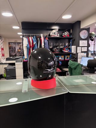Casco Moto Guzzi Negro Jet