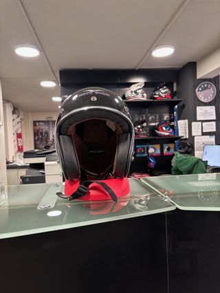 Casco Moto Guzzi Negro Jet