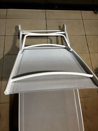 2 Hamacas / Tumbonas Aluminio Blancas