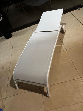 2 Hamacas / Tumbonas Aluminio Blancas