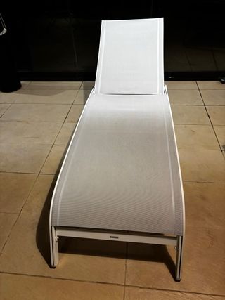 2 Hamacas / Tumbonas Aluminio Blancas