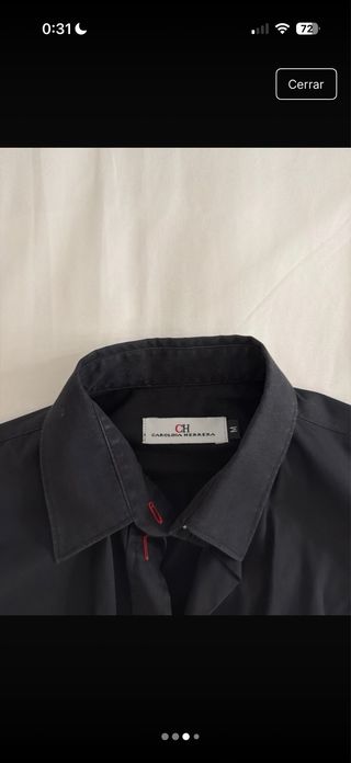 Camisa Carolina Herrera Negra