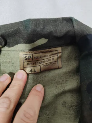 Lote Ropa Militar Camuflaje