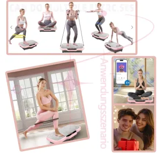 Plataforma Vibratoria Rosa y Gris