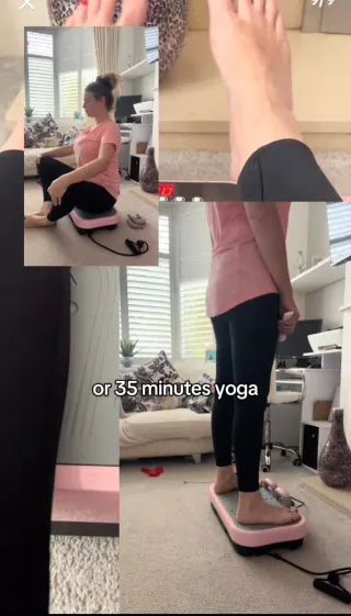 Plataforma Vibratoria Rosa y Gris