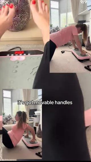 Plataforma Vibratoria Rosa y Gris