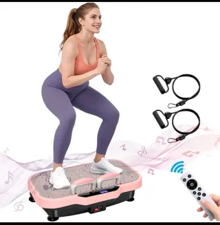 Plataforma Vibratoria Rosa y Gris