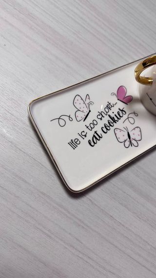 Set tazzina e piattino rettangolare per colazione