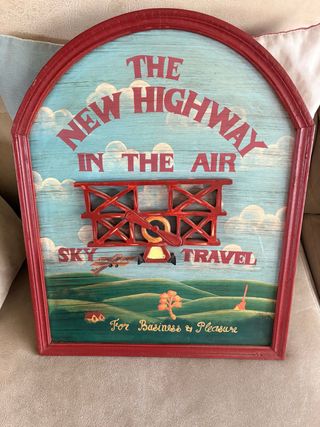 Cuadro Vintage Avión Cielo