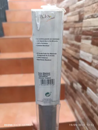 Estor Blackout Aislante Calor 105x250cm