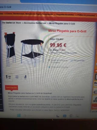 Mesa plegable O-DOCK para barbacoa