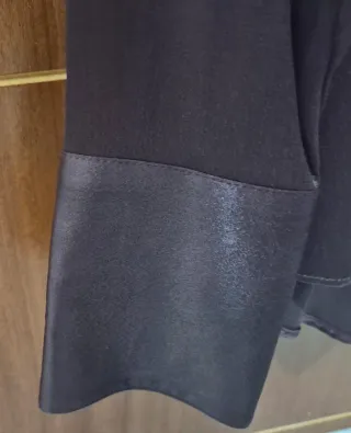 Camisa Zara mujer S/36/8 marrón satinada