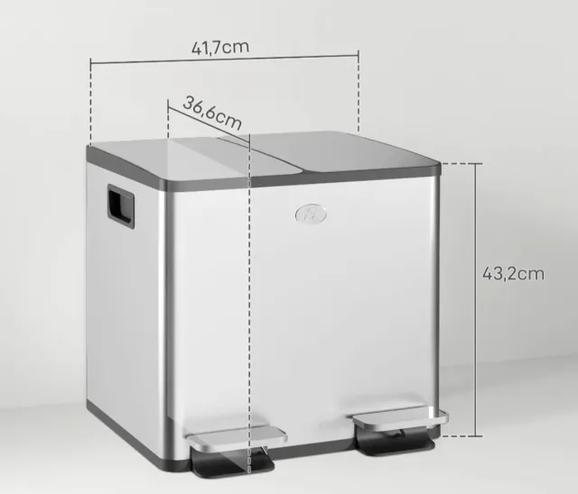 Papelera Cocina Acero Inoxidable Doble