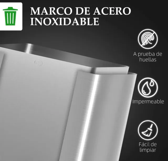 Papelera Cocina Acero Inoxidable Doble