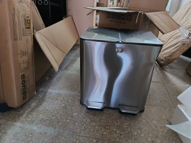 Papelera Cocina Acero Inoxidable Doble