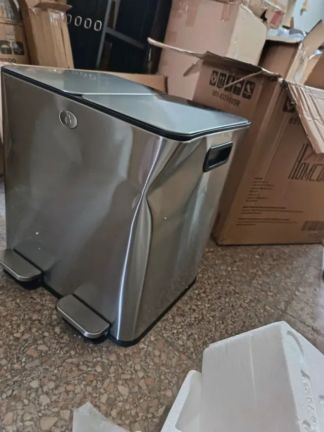 Papelera Cocina Acero Inoxidable Doble