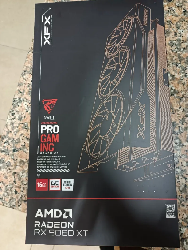 Tarjeta gráfica XFX RX 9060 XT SWIFT OC White 16GB