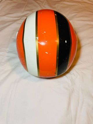 Casco Moto Scooter Arancione Bianco