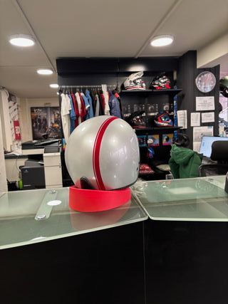 Casco Jet Moto Guzzi Gris