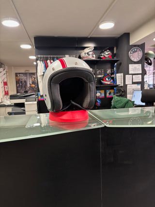 Casco Jet Moto Guzzi Gris
