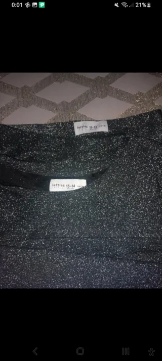 Conjunto Glitter Top Crop y Pantalón Niña