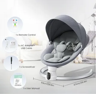 Columpio/hamaca eléctrica bebé 0-9 kg