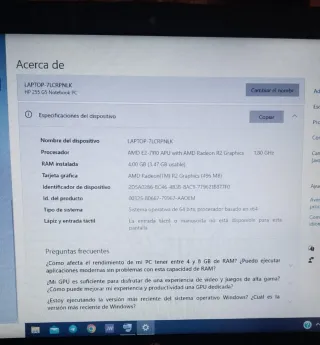 Portátil HP Gris