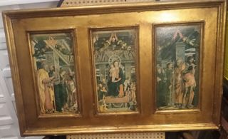Tríptico La Virgen entronizada