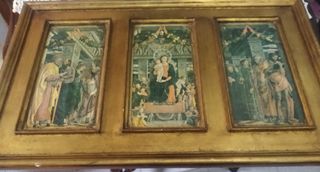 Tríptico La Virgen entronizada