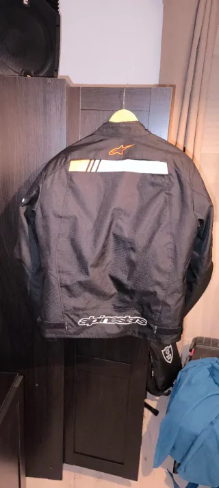 Chaqueta Moto Alpinestars Negra y Naranja
