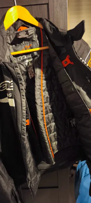 Chaqueta Moto Alpinestars Negra y Naranja