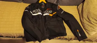 Chaqueta Moto Alpinestars Negra y Naranja