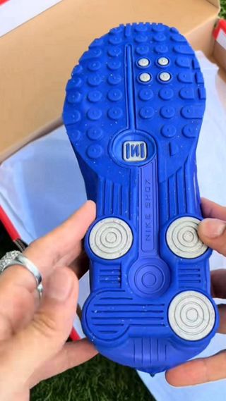 Nike Shox R4 Azul Plata