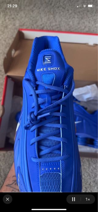 Nike Shox R4 Azul Plata