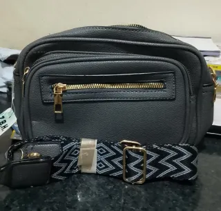 Borsa donna tracolla grigio multicolore