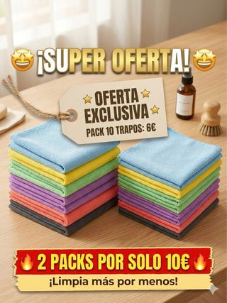 Pack 10 Trapos Microfibra