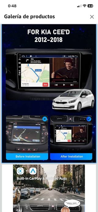 Pantalla 9” Kia CEE'd CEED (2012-2018) 4+64GB