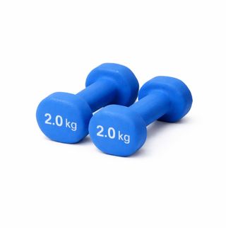 Coppia di manubri blu da 2 kg