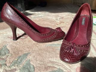 Zapatos vintage burdeos Massimo Dutti Talla 38