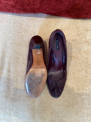 Zapatos vintage burdeos Massimo Dutti Talla 38