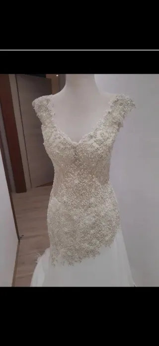 Vestido de Novia Blanco con Pedrería