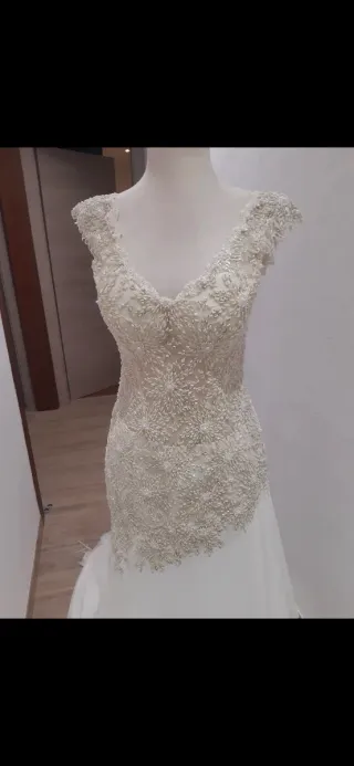 Vestido de Novia Blanco con Pedrería