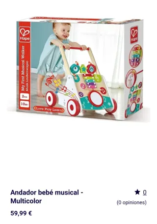 Andador bebé musical Hape Multicolor