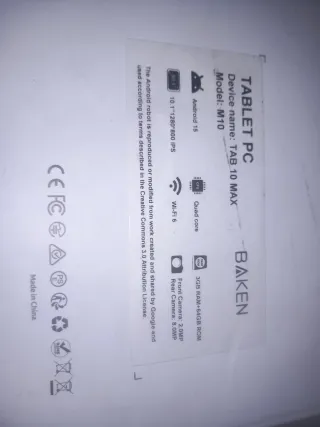 Tablet Android 15 Full Equip