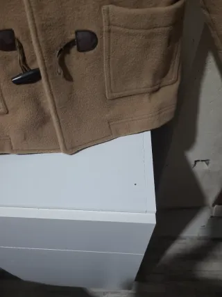 Abrigo niño camel con capucha