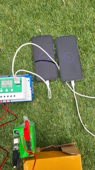 Kit solar nuevo 12v con batería de litio