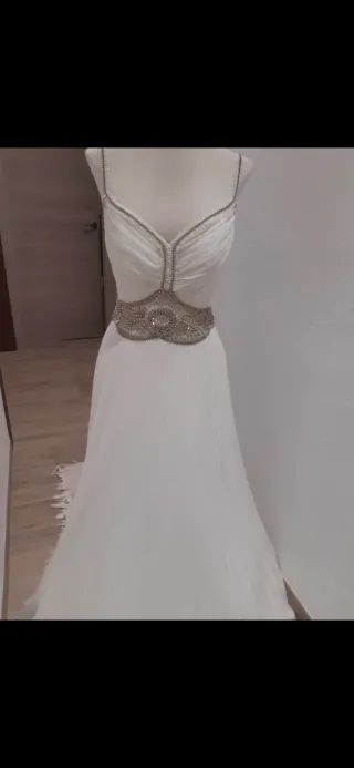 Vestido de Novia Blanco con Pedrería