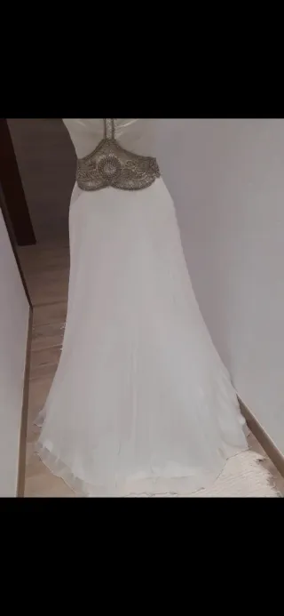 Vestido de Novia Blanco con Pedrería
