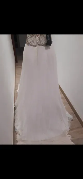 Vestido de Novia Blanco con Pedrería