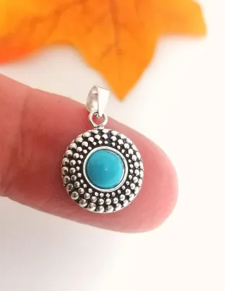 Colgante Turquesa Plata Ley 925